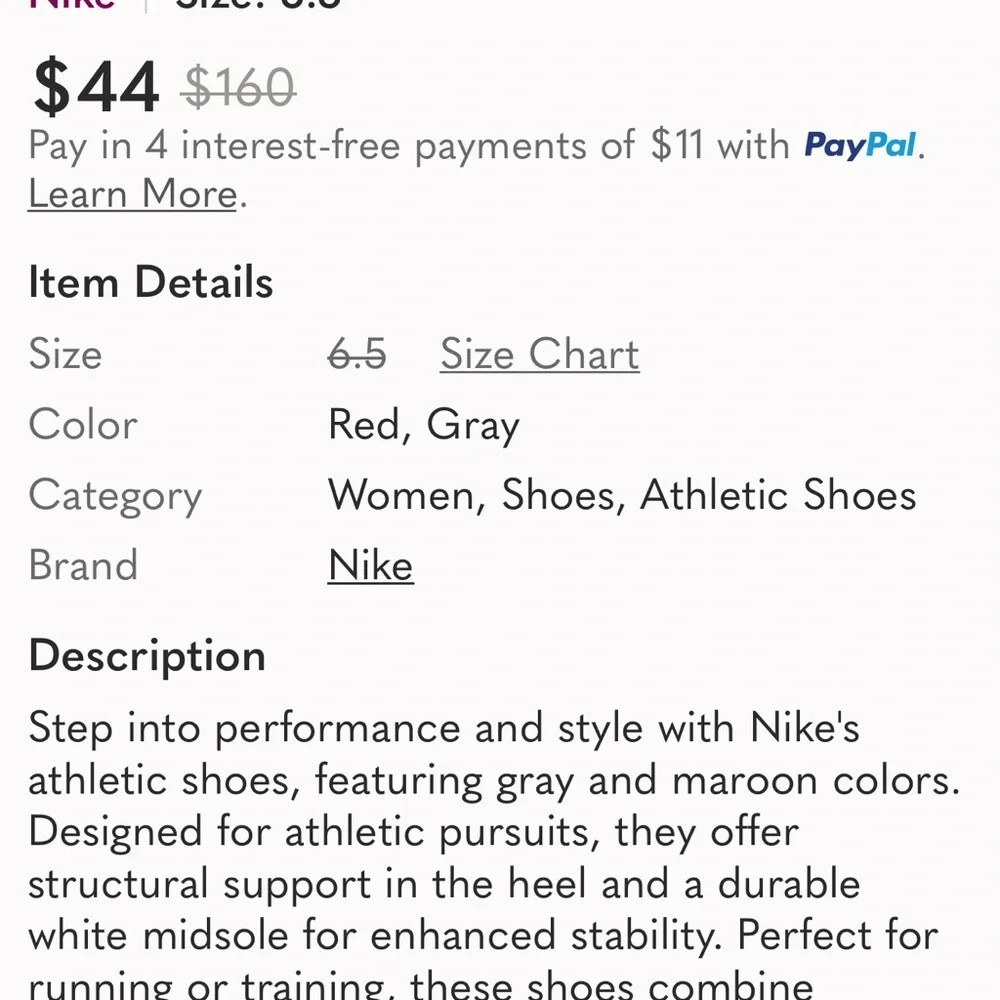 Nike Gray and Red Athletic Shoes - Picture 7 of 7